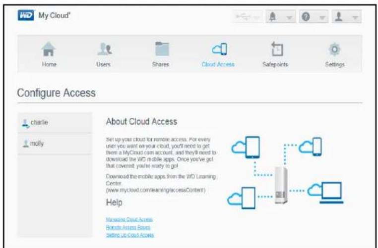 WESTERN DIGITAL My Cloud WDBCTL0080HWT - Enabling Cloud Access for a User - 1