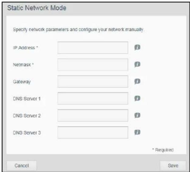 WESTERN DIGITAL My Cloud WDBCTL0080HWT - Changing Network Mode from DHCP to Static: - 2