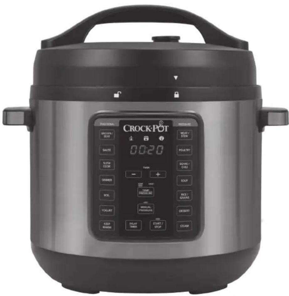 CROCK POT GREEN / SEM SALTE SLOW COOK SHAKES BCL YOGURT KEEP WATER 00:20 FLOWER TEMP FRESHUPR MANUAL PROCESSED DELAY THROW START/STOP MOZZARE MULTI STEW POUSTRY BEANS / CHU SOUP MUST / GRAVES CREBART STEAM