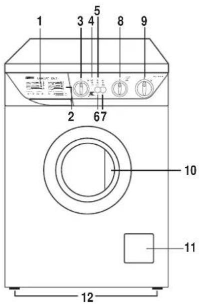 ZANUSSI WDA1255W - Description of the Appliance - 1