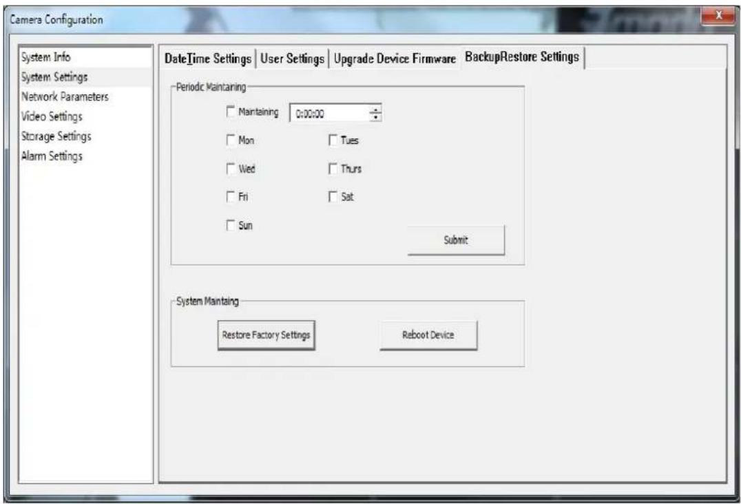 Zmodo ZM-SH721 - Backup Restore Settings: - 1