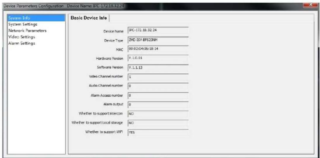 Zmodo ZM-SH721 - Device Configuration Parameters - 2
