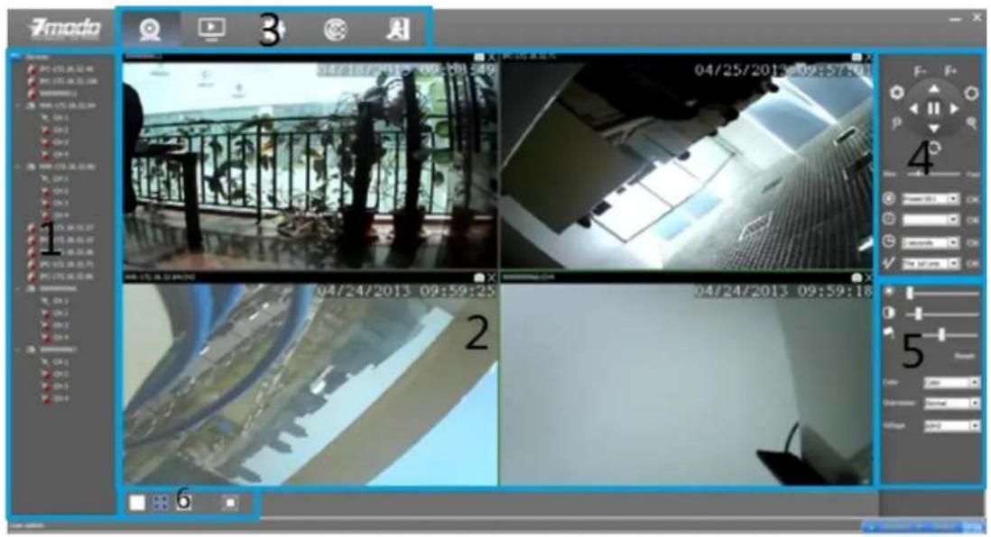 Zmodo ZM-SH721 - Main Interface of Zviewer - 1