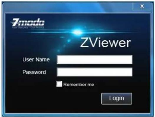 Zmodo ZM-SH721 - Login Interface - 1
