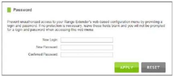 Amped Wireless Athena-EX RE2600M - Management: Password Settings - 1