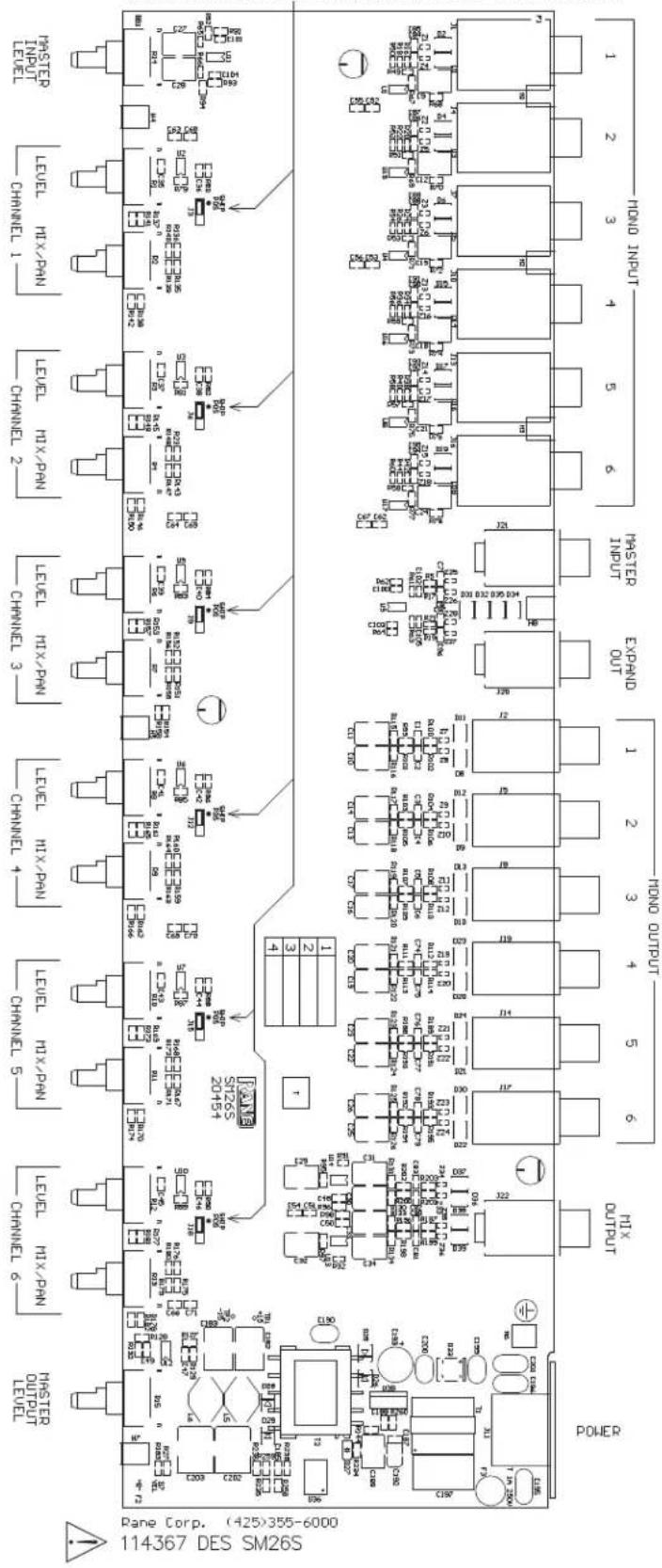 MASTER INPUT EXPAND OUT 1 2 3 4 5 6 POWER Rane Corp. (425)355-6000 114367 DES SM26S