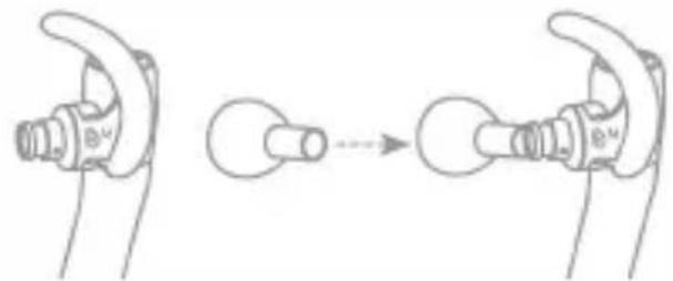Treblab X5 - To change the silicone ear-tips: - 2