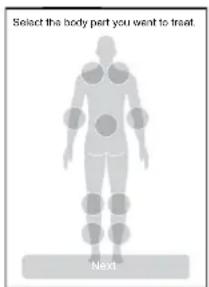 Select the body part you want to treat. Next