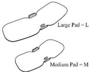 Large Pad = L Medium Pad = M