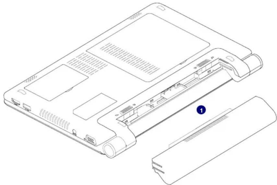 HANNSPREE HANNSbook SN12E23BUP212 - Installing the Battery - 2