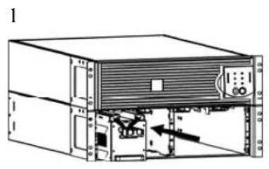 APC SURT192XLBP - Installing and Connecting the Front Batteries and Attaching the Bezel - 1