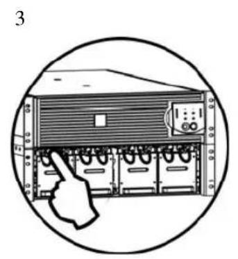 APC SURT192XLBP - Installing and Connecting the Front Batteries and Attaching the Bezel - 3