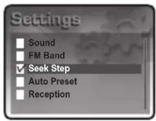 Mpio HD400 - Setting the Seek Step - 1