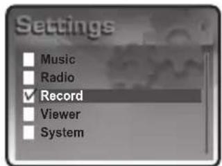 Mpio HD400 - ■ Going to the Record Setting Mode - 1