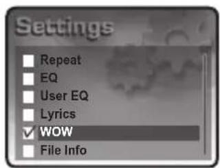 Mpio HD400 - Setting WOW - 1
