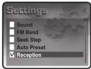 Mpio HD400 - Setting the Reception - 1
