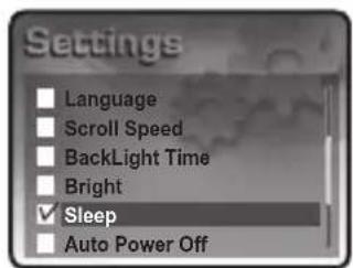 Mpio HD400 - Setting Sleep - 1