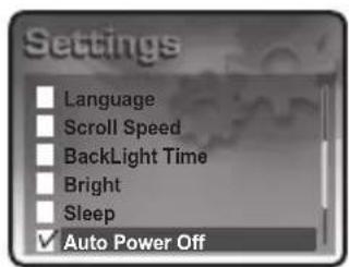 Mpio HD400 - Setting Auto Power Off - 1