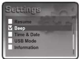 Mpio HD400 - Setting Beep - 3