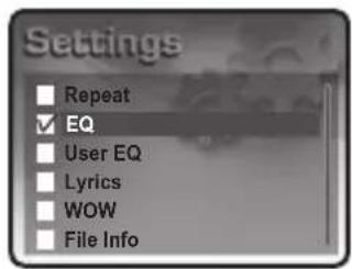 Mpio HD400 - Setting EQ (Equalizer) Mode - 1