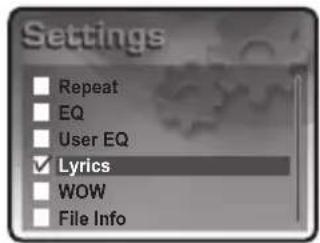 Mpio HD400 - Setting the Lyrics - 1