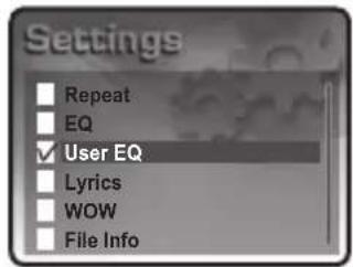 Mpio HD400 - Setting the User EQ (Equalizer) - 1