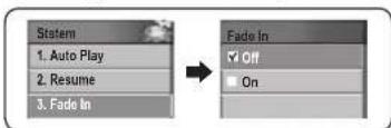 Mpio FG200 - Setting Fade in - 1