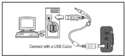 Mpio FG200 - Charging the battery while the power is off - 1