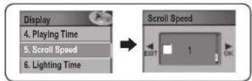 Mpio FG200 - Setting Scroll Speed - 1
