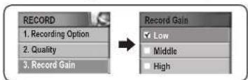 Mpio FG200 - Recording Level Control Setting - 1