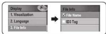 Mpio FG200 - Setting Track Information Indicator - 1