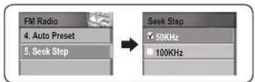 Mpio FG200 - Setting seek steps - 1