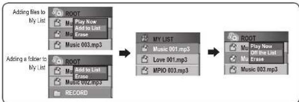 Mpio FG200 - Setting My List - 1