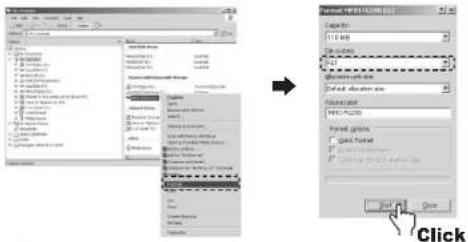Mpio FG200 - ■ Formatting - 1