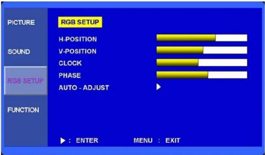 ORION Value 17RTV - RGB Setup Menu - 1
