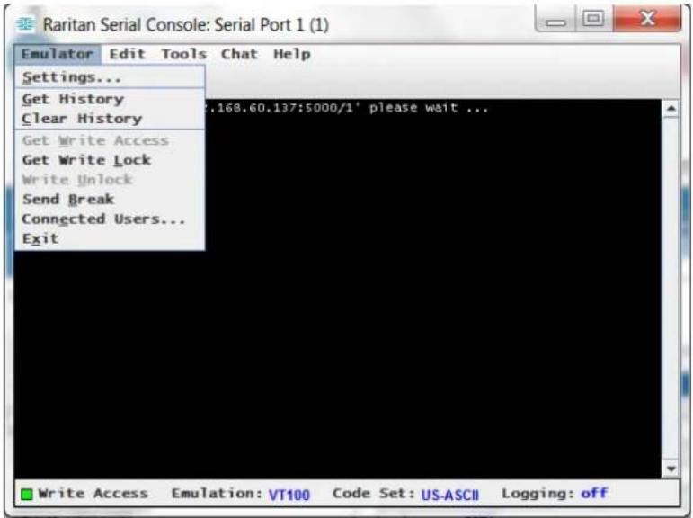 Raritan Dominion SX II - Access Emulator Options - 1