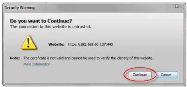 Raritan Dominion SX II - Java Validation and Access Warning - 2
