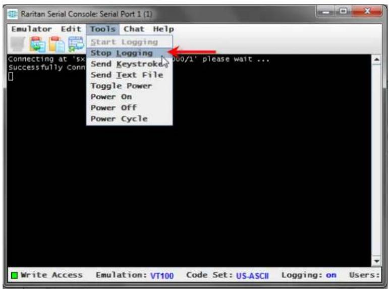 Raritan Dominion SX II - Stop Logging - 1