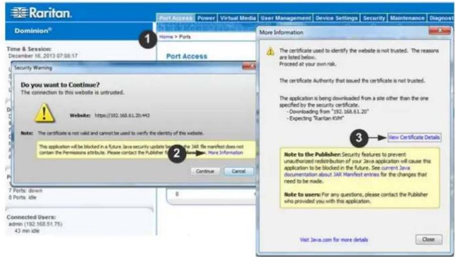 Raritan Dominion SX II - Example 1: Import the Certificate into the Browser - 1
