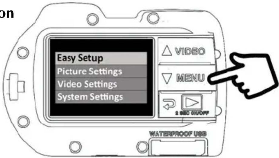 SEALIFE Micro HD+ SL505 - Push MENU button - 1