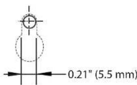 0.21" (5.5 mm)