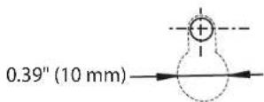 3M MicroTouch M150 - M150 Base Plate Mounting Template (Drawn actual size) - 1
