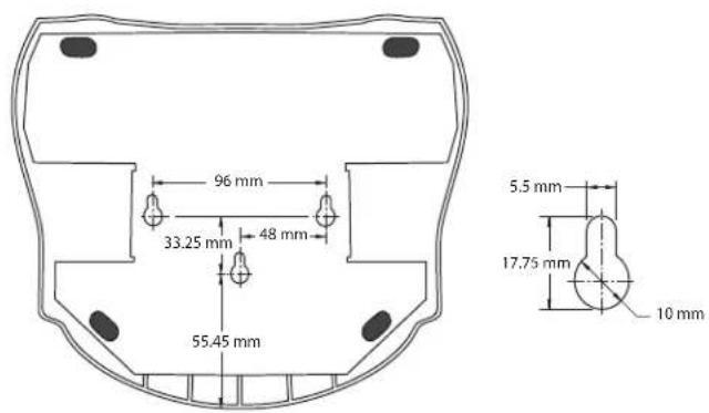 96 mm 33.25 mm 48 mm 55.45 mm 5.5 mm 17.75 mm 10 mm