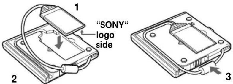 "SONY" logo side 1 2 3