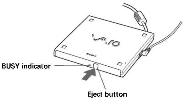 BUSY indicator Eject button