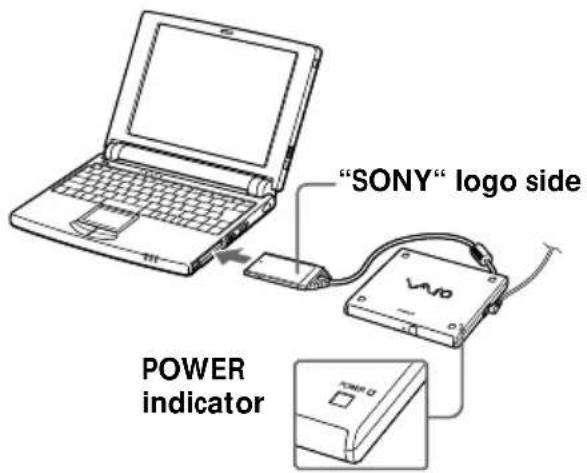 "SONY" logo side POWER indicator