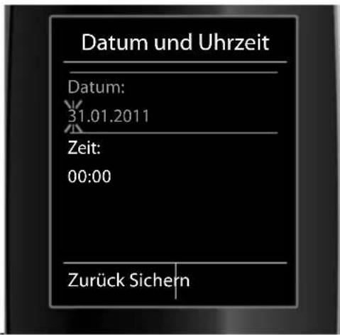 SIEMENS C610H - Datum und Uhrzeit einstellen - 2