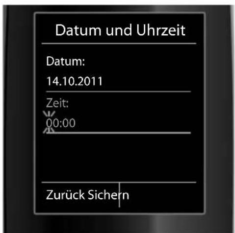 SIEMENS C610H - Datum und Uhrzeit einstellen - 5