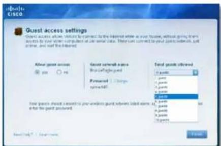 CISCO E3200 - To set up guest access to your network: - 1