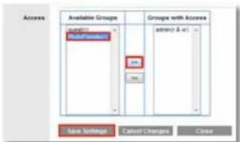 CISCO E3200 - To grant group access to a share - 2